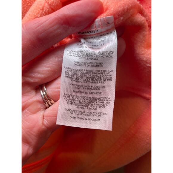 EUC‎ Columbia Women Medium Fast Track Full Zip Up Fleece Neon Orange Coral Reef - Picture 13 of 14